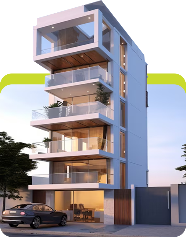 Modern apartment building